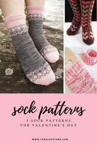 Heart Themed Sock Pattern Round Up