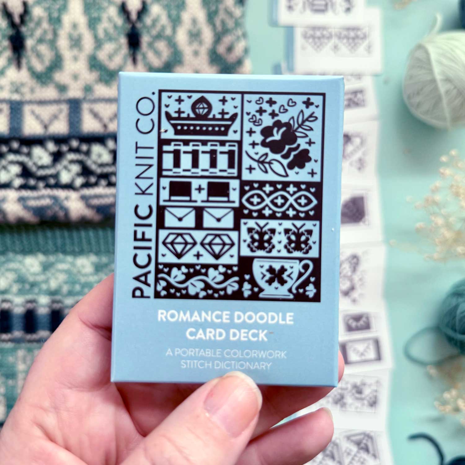 語学・辞書・学習参考書 merge art craft design Romance Doodle Deck: Knitting Chart & Stitch Dictionary cards
