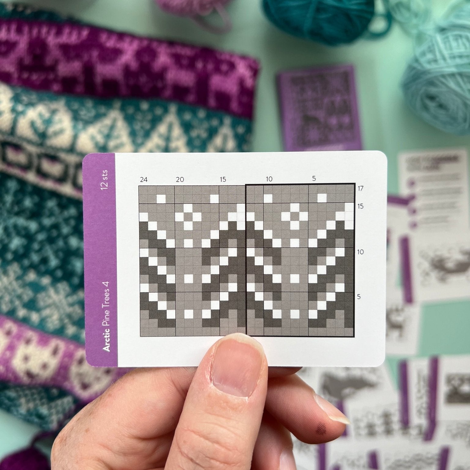 Arctic Doodle Deck: Knitting Chart & Stitch Dictionary Cards - Yarn Love Knitting Pattern