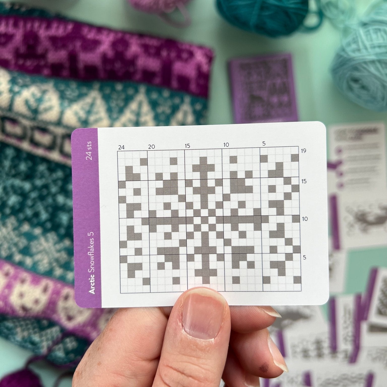 Arctic Doodle Deck: Knitting Chart & Stitch Dictionary Cards - Yarn Love Knitting Pattern