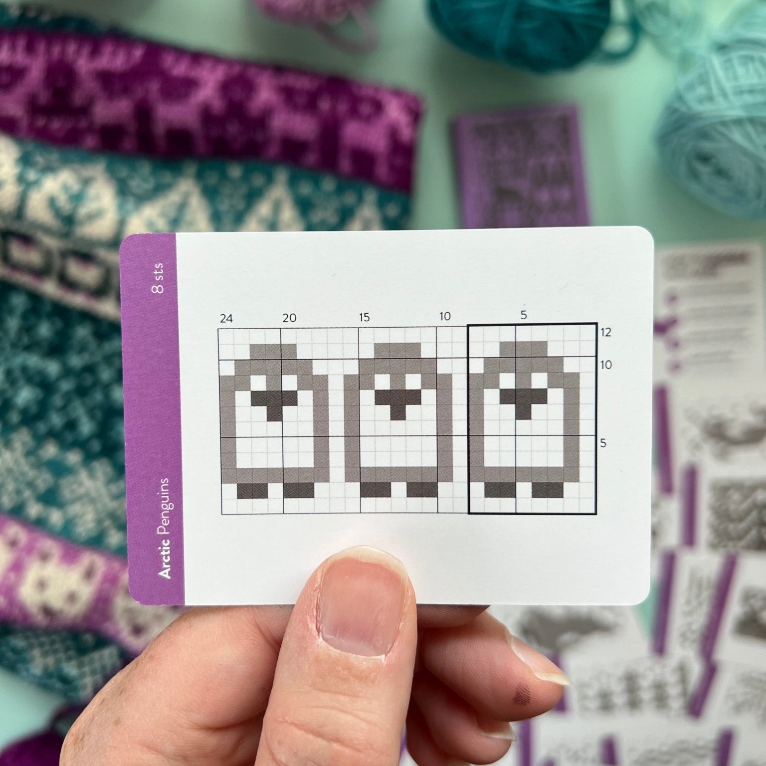 Arctic Doodle Deck: Knitting Chart & Stitch Dictionary Cards - Yarn Love Knitting Pattern