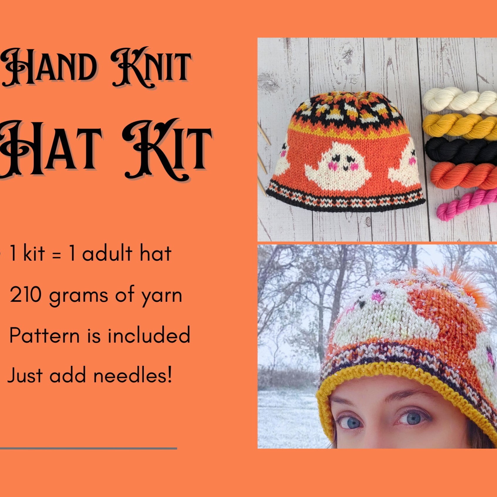 Boo - Yah Hat Kit + Knitting Pattern - Everyday Knits - Yarn Love Yarn