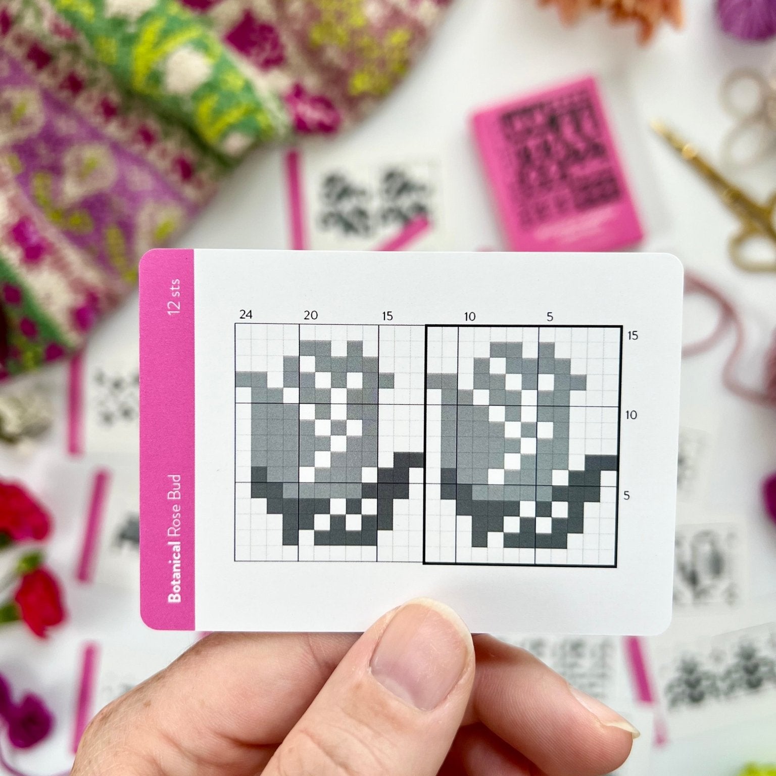 Botanical Doodle Deck: Knitting Chart & Stitch Dictionary Cards - Yarn Love Knitting Pattern