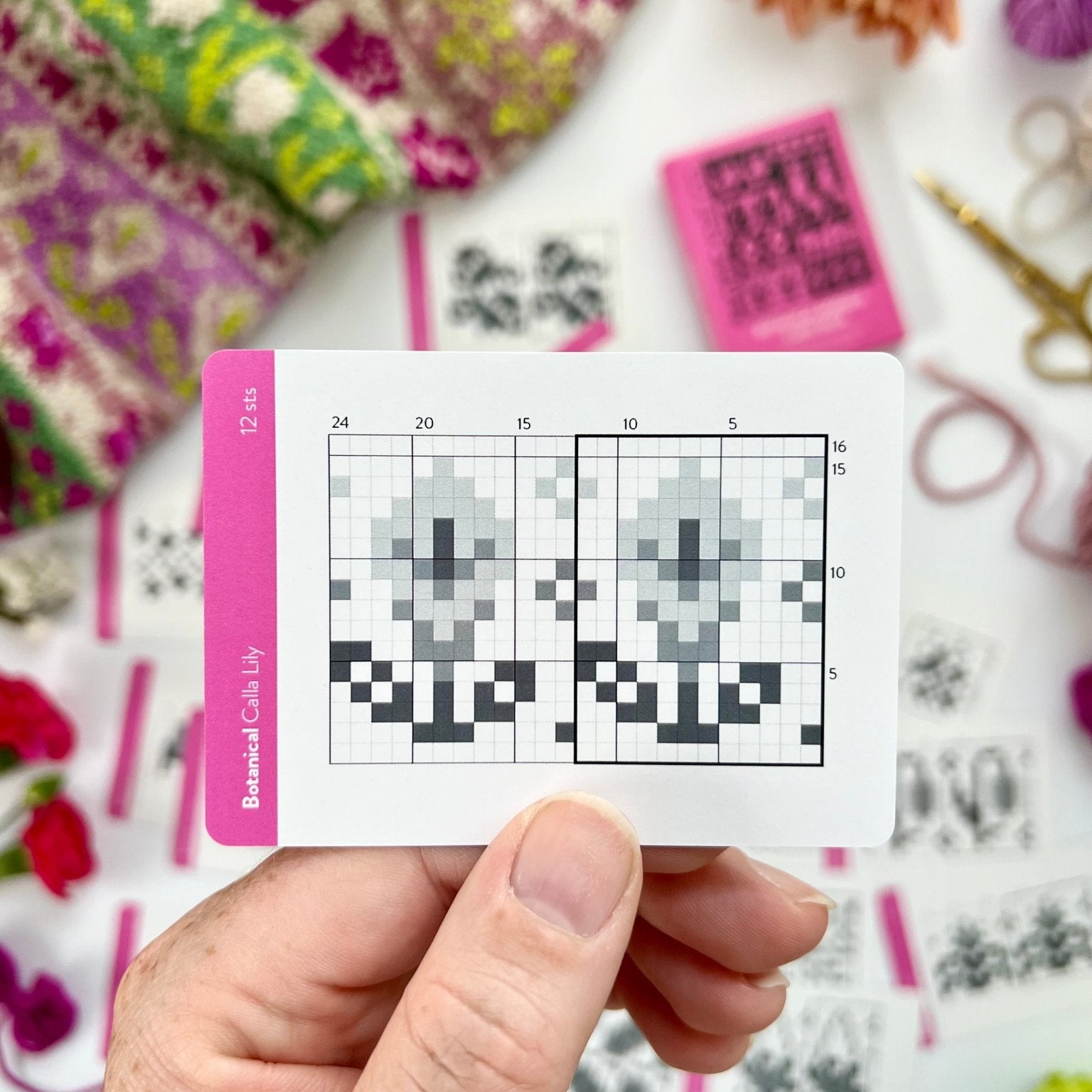 Botanical Doodle Deck: Knitting Chart & Stitch Dictionary Cards - Yarn Love Knitting Pattern