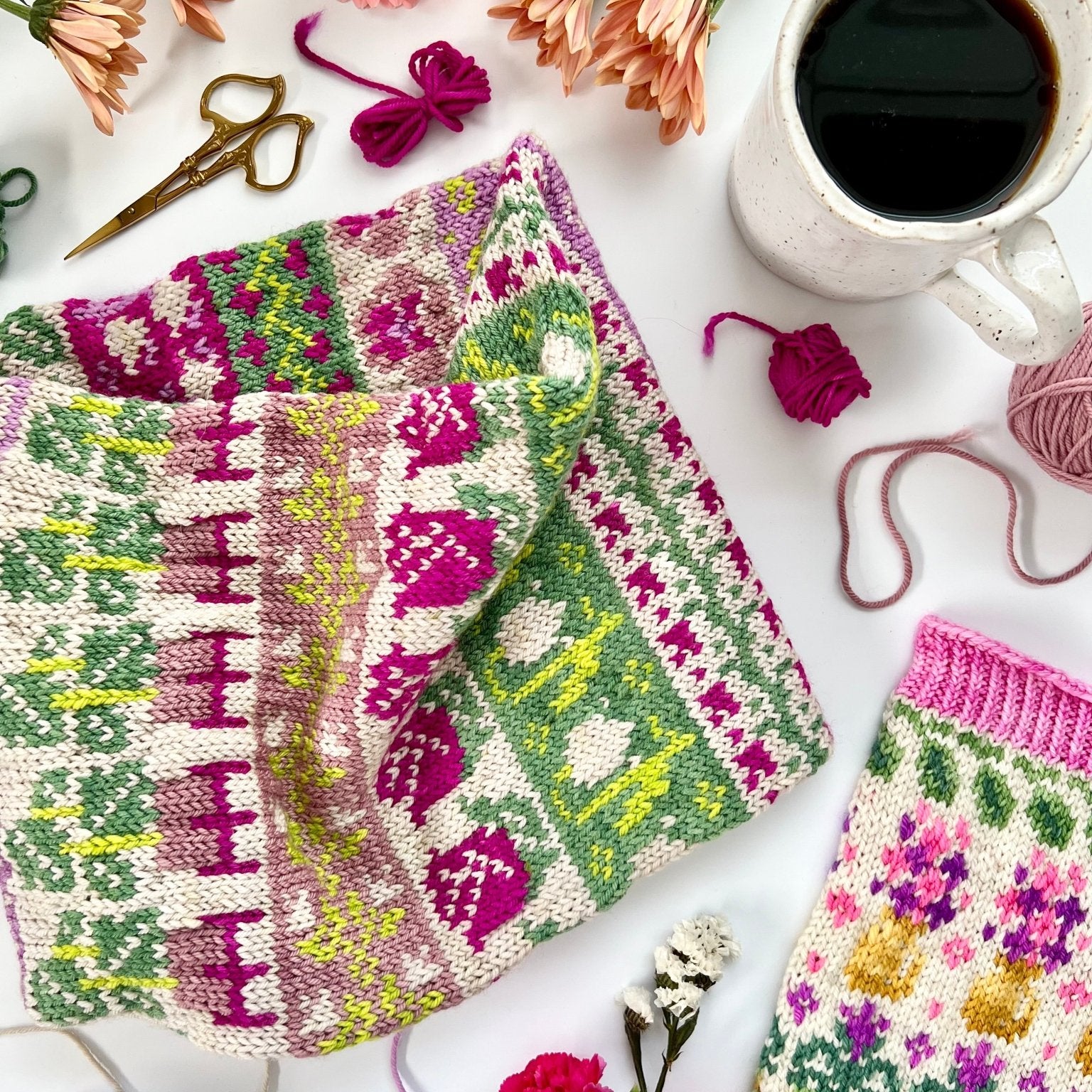 Botanical Doodle Deck: Knitting Chart & Stitch Dictionary Cards - Yarn Love Knitting Pattern