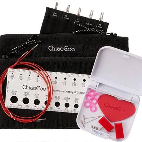 ChiaoGoo Interchangeable Sock Needle Set: 4" Mini - Yarn Love needle