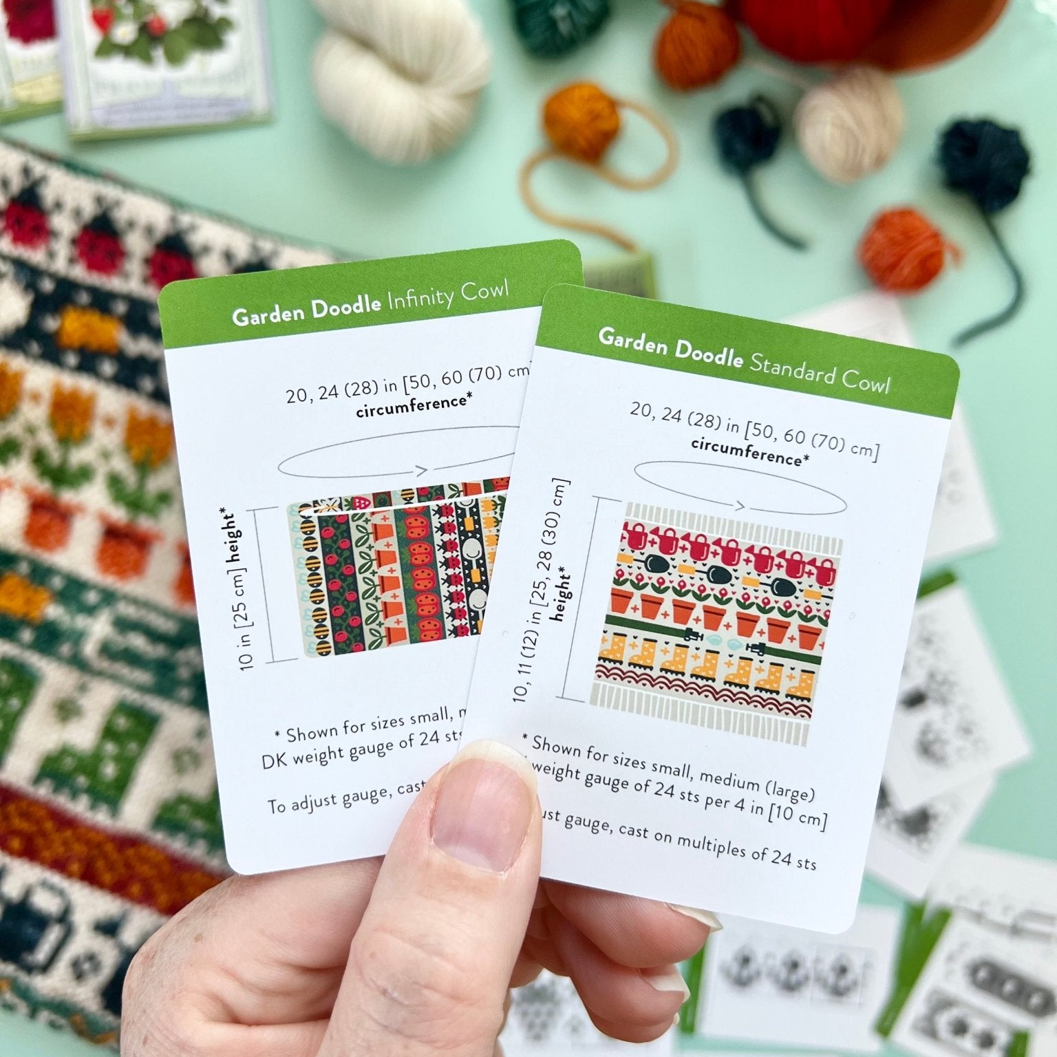 Garden Doodle Deck: Knitting Chart & Stitch Dictionary cards - Yarn Love Knitting Pattern