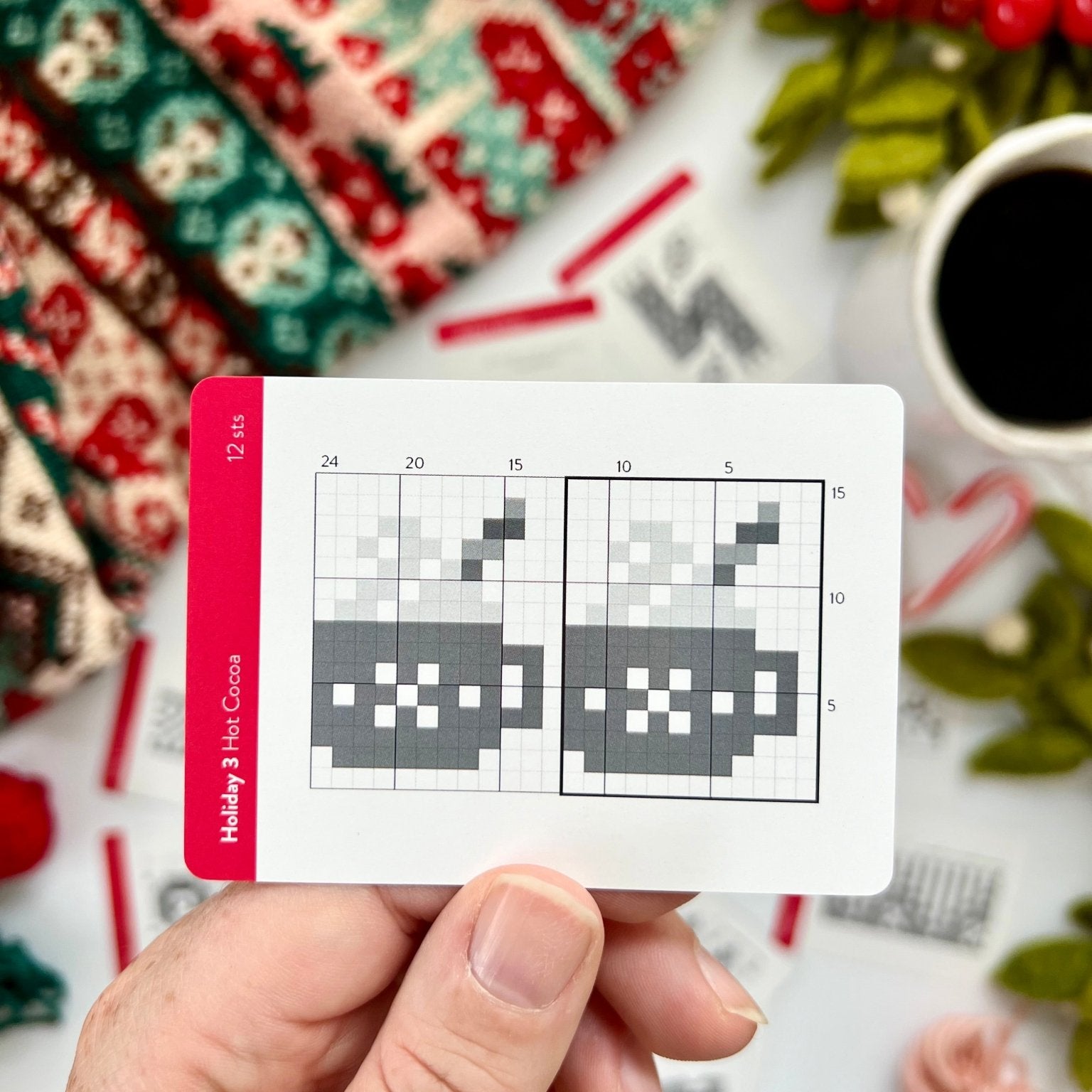 Holiday 3 Doodle Deck: Knitting Chart & Stitch Dictionary cards - Yarn Love Knitting Pattern