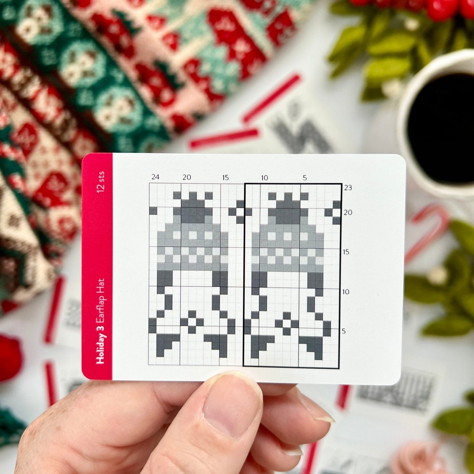 Holiday 3 Doodle Deck: Knitting Chart & Stitch Dictionary cards - Yarn Love Knitting Pattern