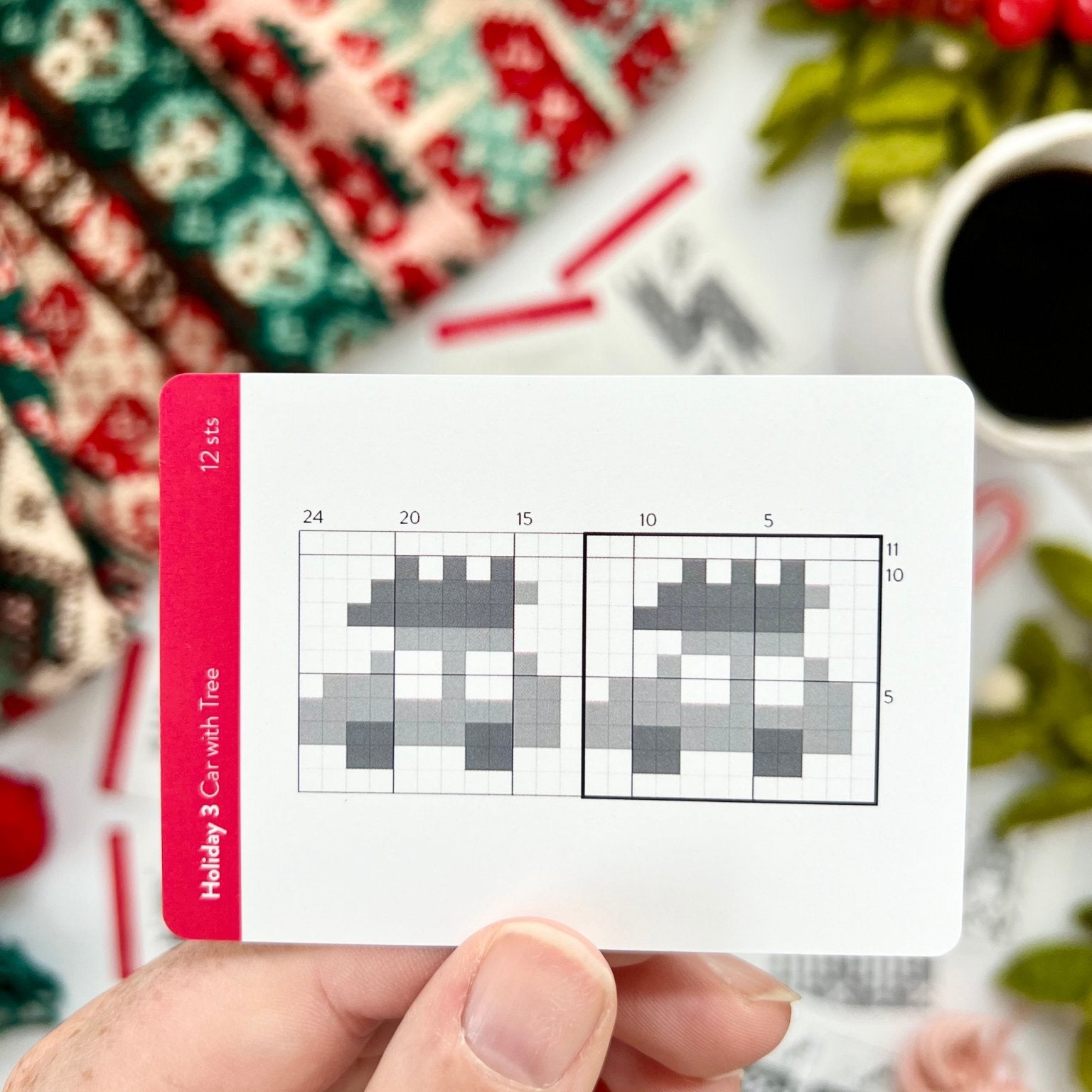 Holiday 3 Doodle Deck: Knitting Chart & Stitch Dictionary cards - Yarn Love Knitting Pattern