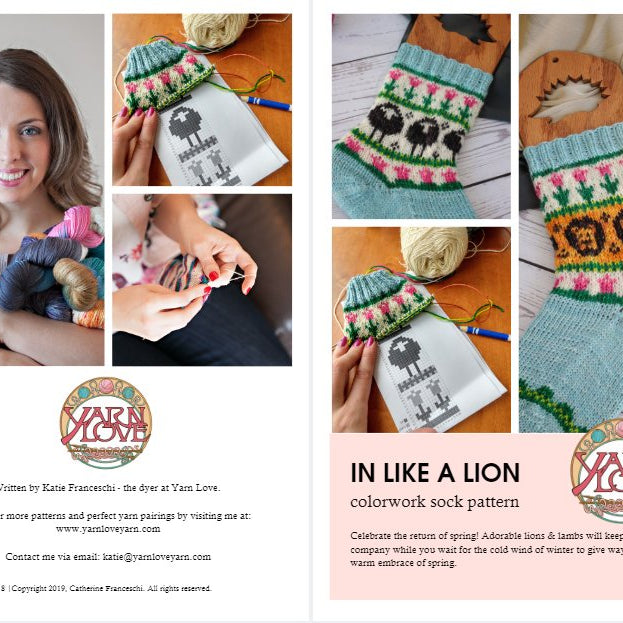 In Like A Lion Sock Pattern - Yarn Love Yarn