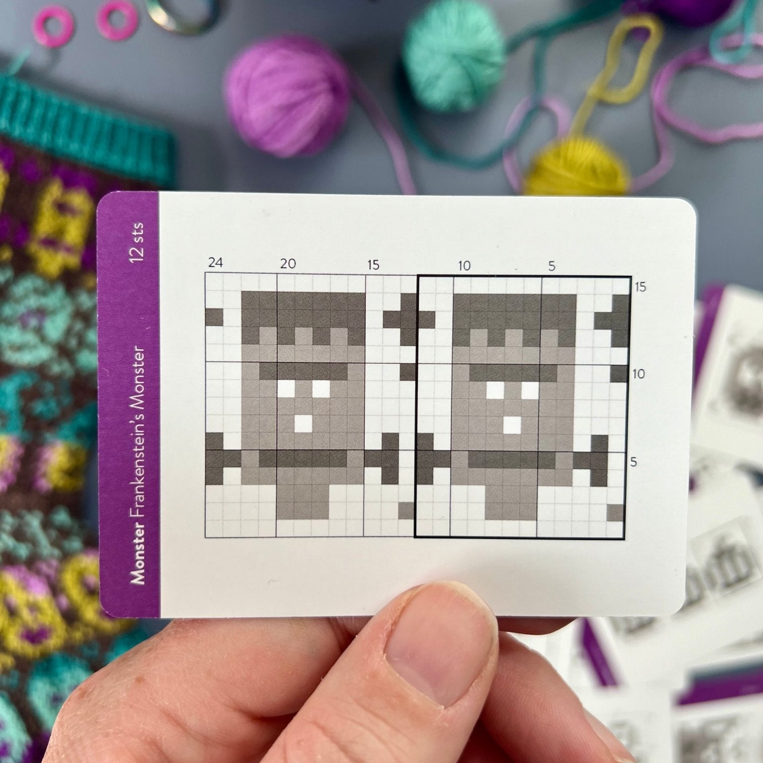 Monster Doodle Deck: Knitting Chart & Stitch Dictionary cards - Yarn Love Knitting Pattern