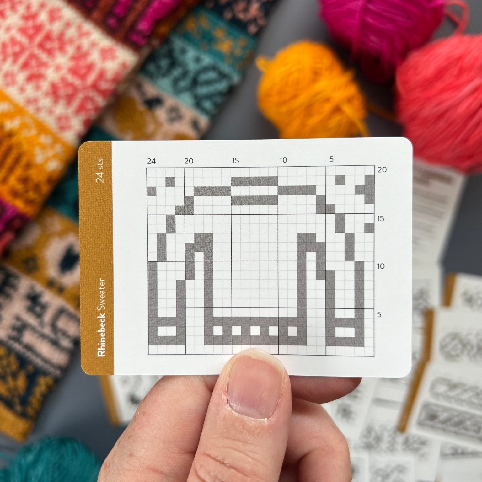 Rhinebeck Doodle Deck: Knitting Chart & Stitch Dictionary cards - Yarn Love Knitting Pattern
