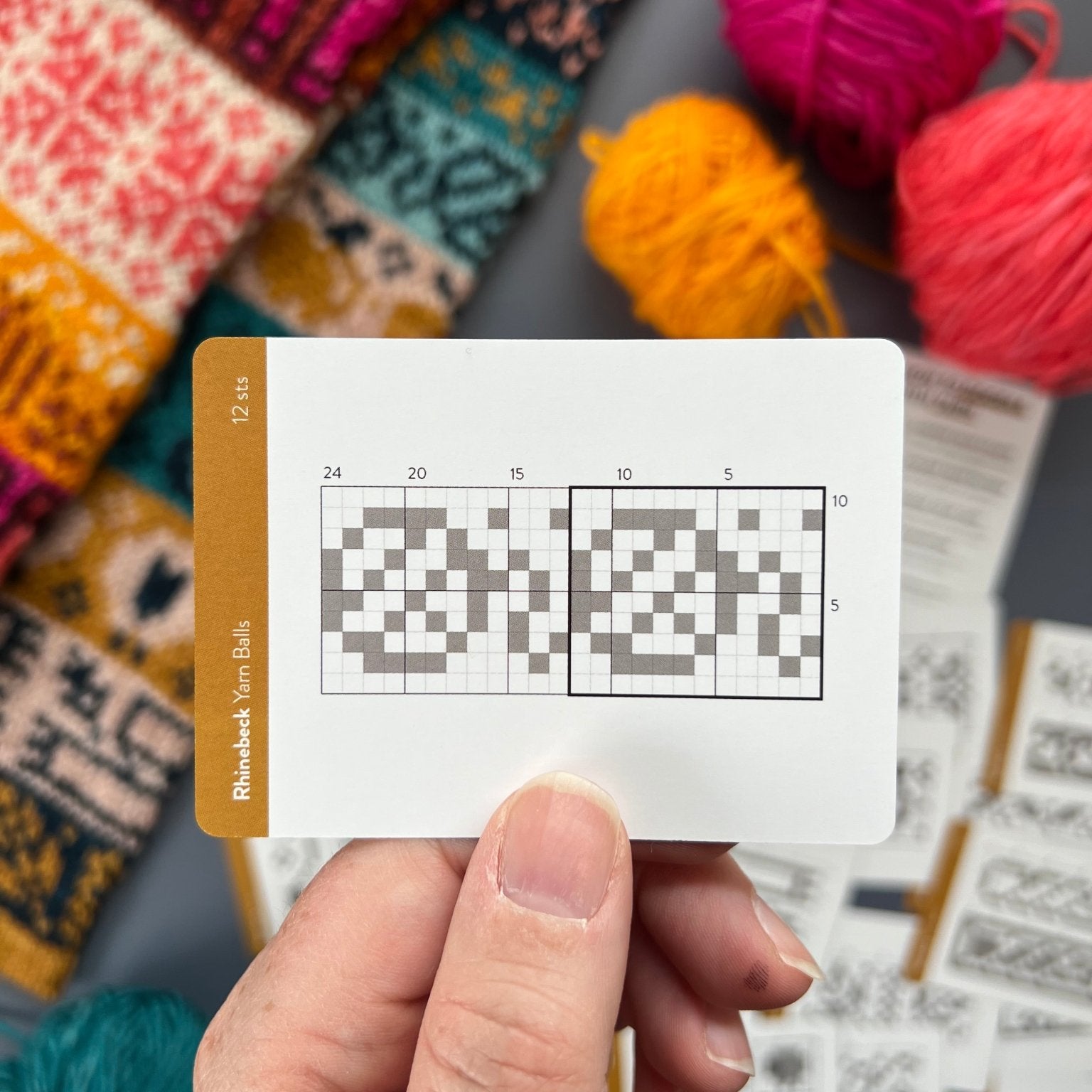 Rhinebeck Doodle Deck: Knitting Chart & Stitch Dictionary cards - Yarn Love Knitting Pattern