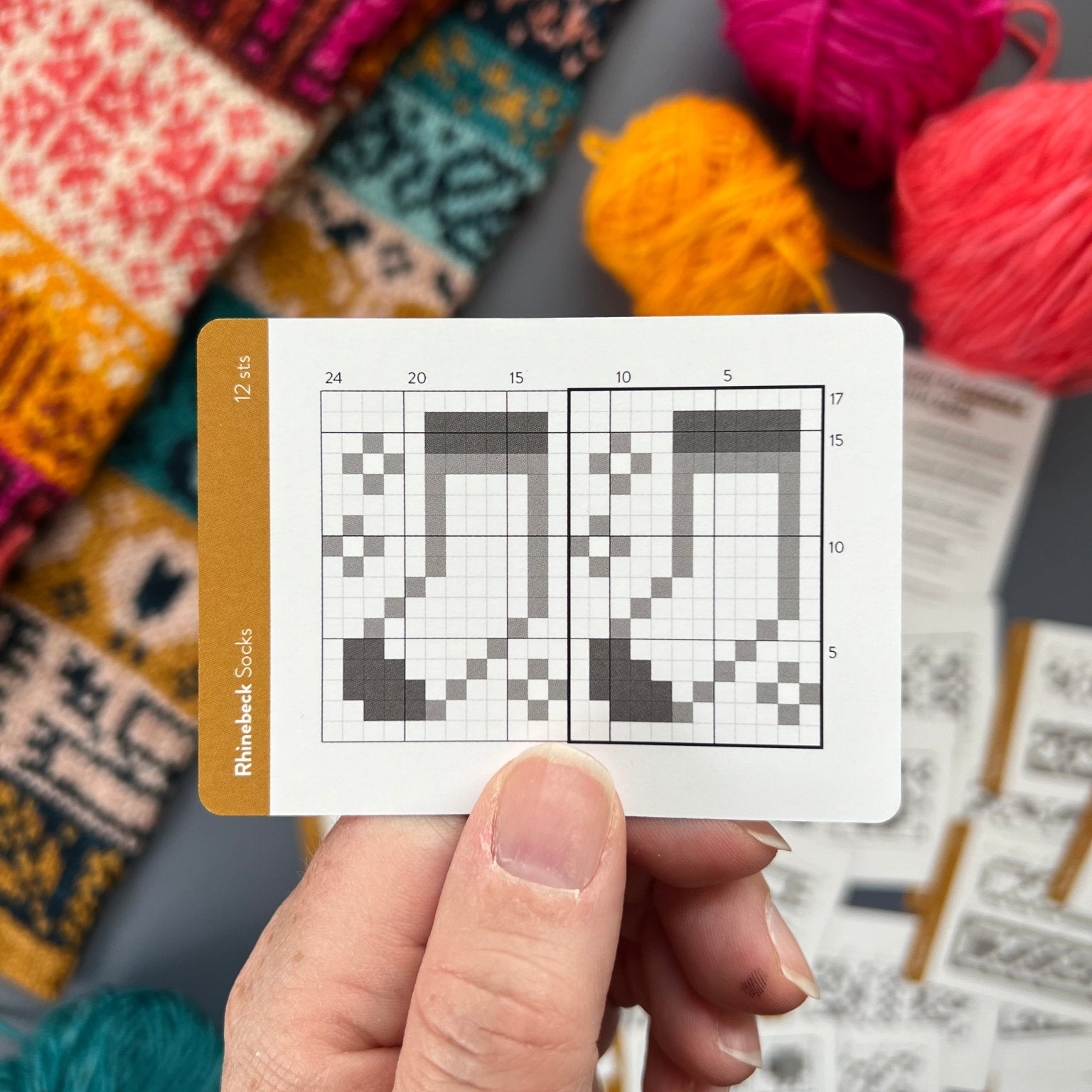 Rhinebeck Doodle Deck: Knitting Chart & Stitch Dictionary cards - Yarn Love Knitting Pattern