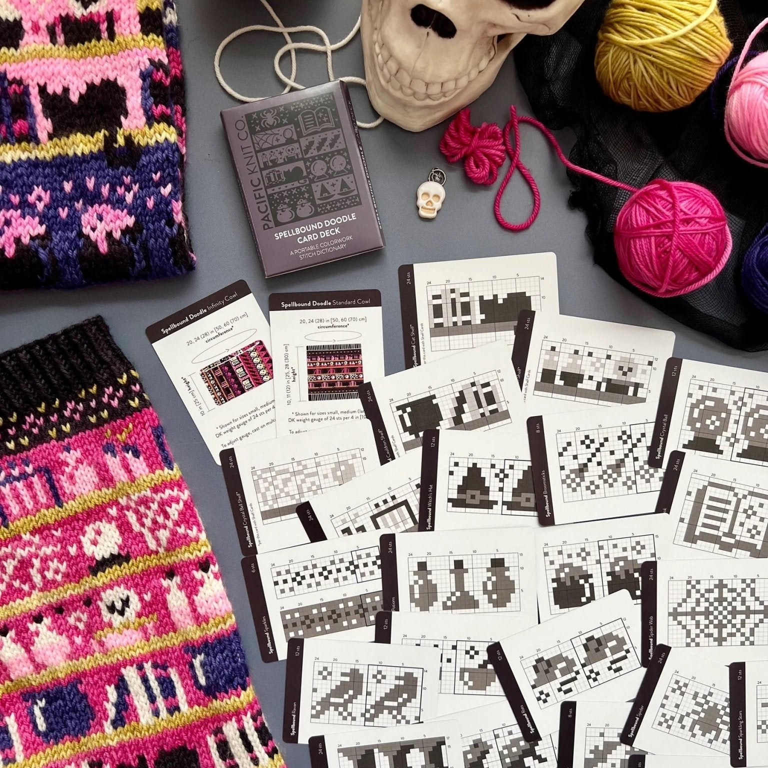 Spellbound Doodle Deck: Knitting Chart & Stitch Dictionary Cards - Yarn Love Knitting Pattern