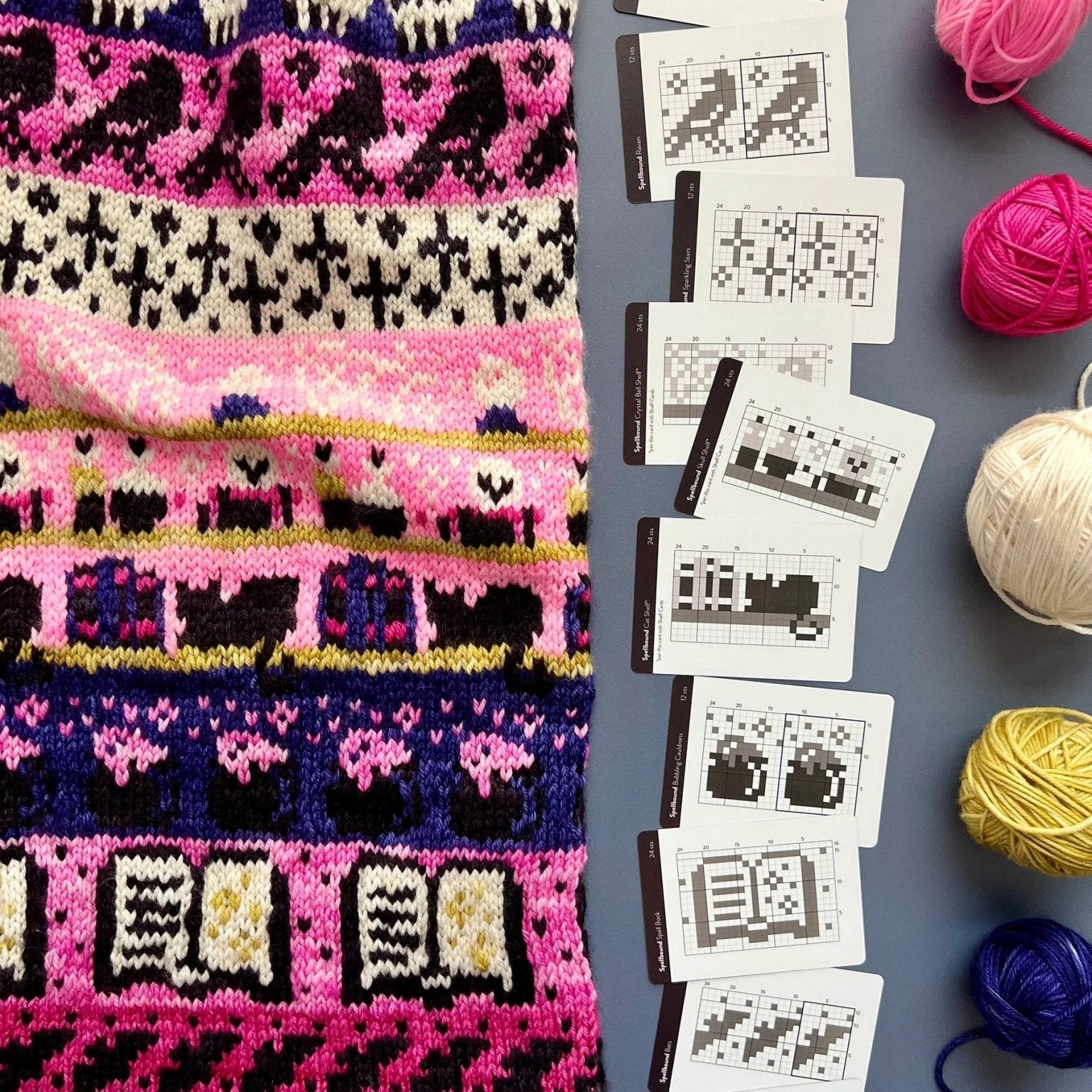 Spellbound Doodle Deck: Knitting Chart & Stitch Dictionary Cards - Yarn Love Knitting Pattern