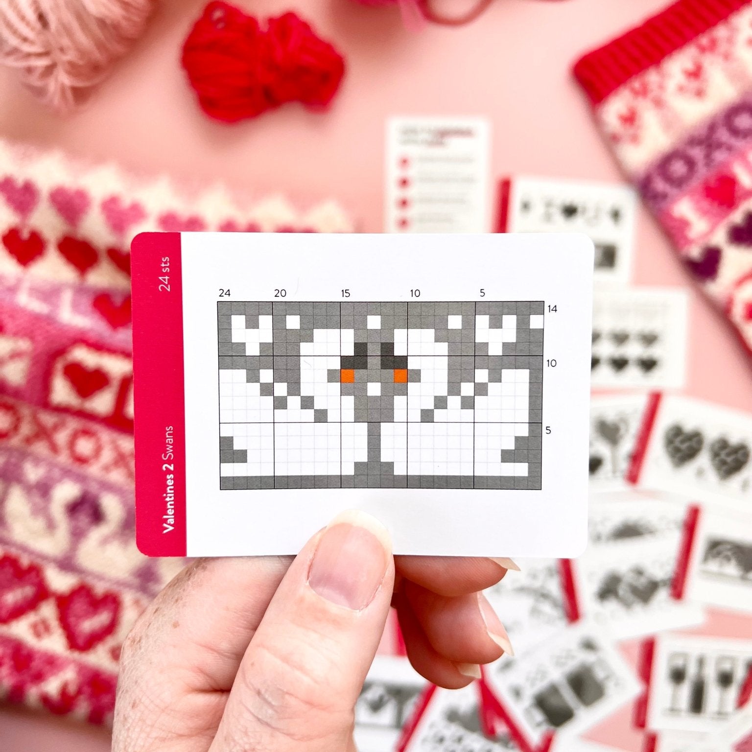 Valentine 2 Doodle Deck: Knitting Chart & Stitch Dictionary Cards - Yarn Love Knitting Pattern