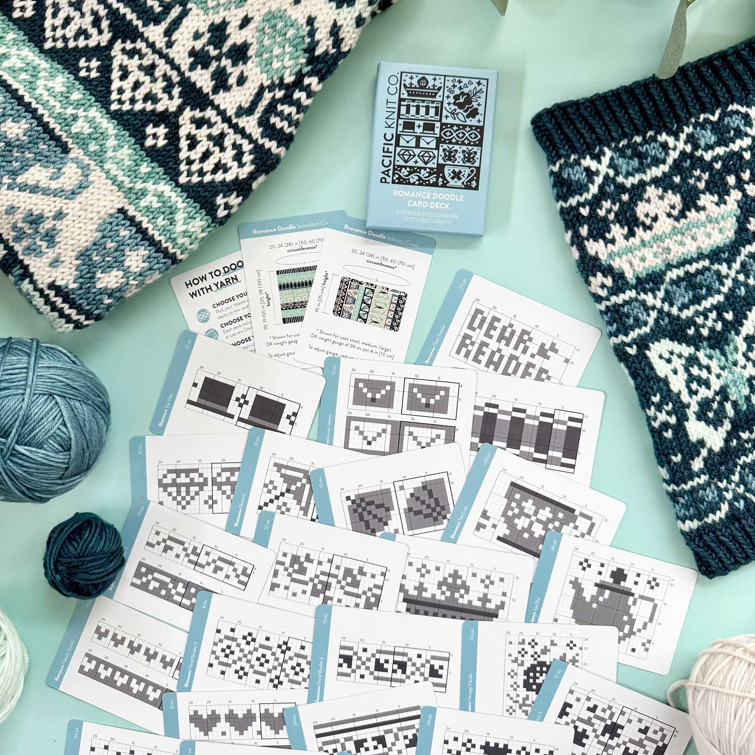 Romance Doodle Deck: Knitting Chart & Stitch Dictionary cards