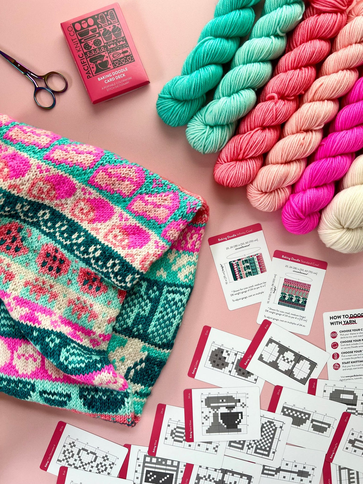 Knitting Card Baking Doodle Deck: Knitting Chart & Stitch Dictionary cards – Yarn Love