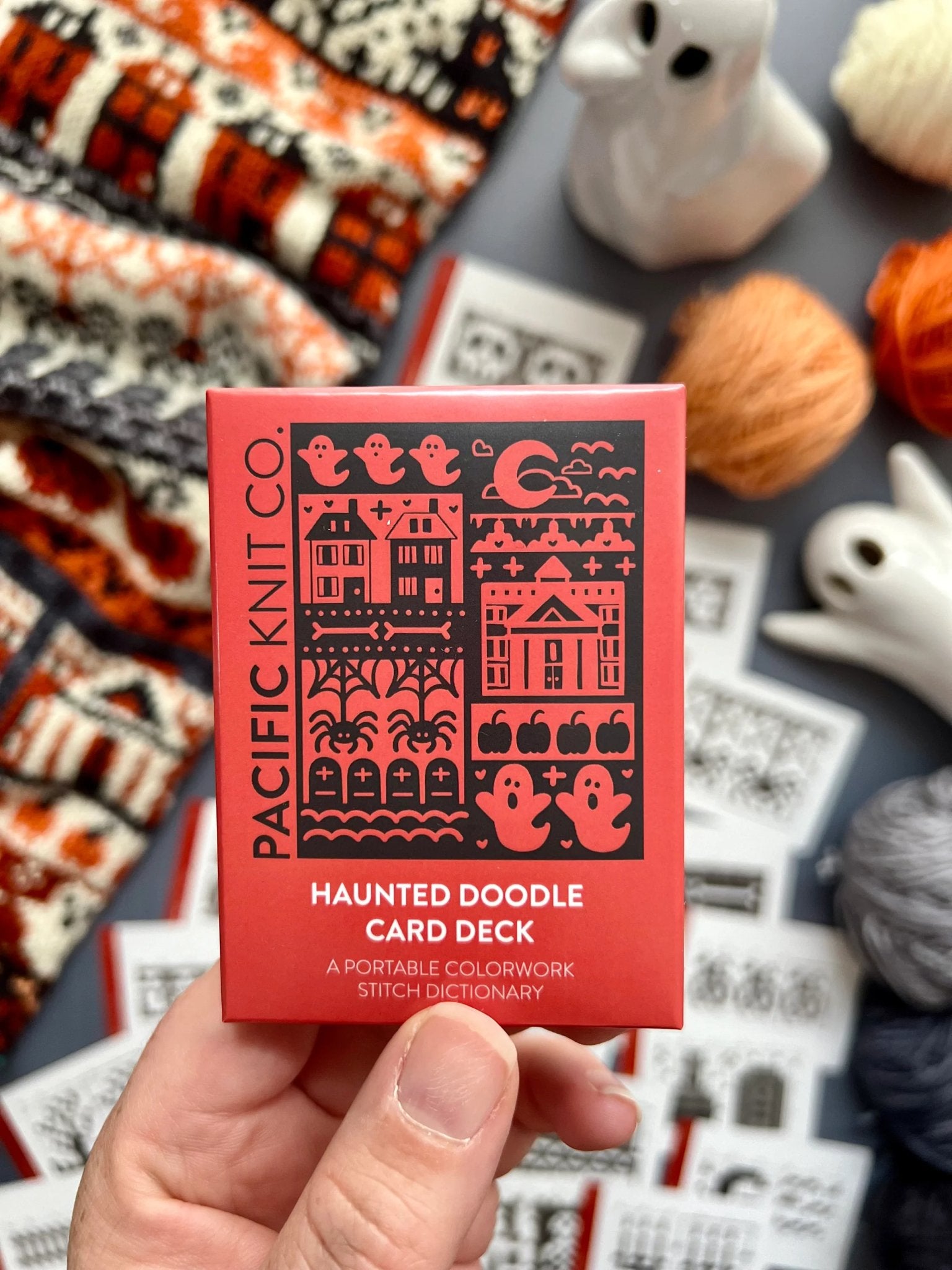 Haunted Doodle Deck Knitting Chart & Stitch Dictionary cards Yarn Love