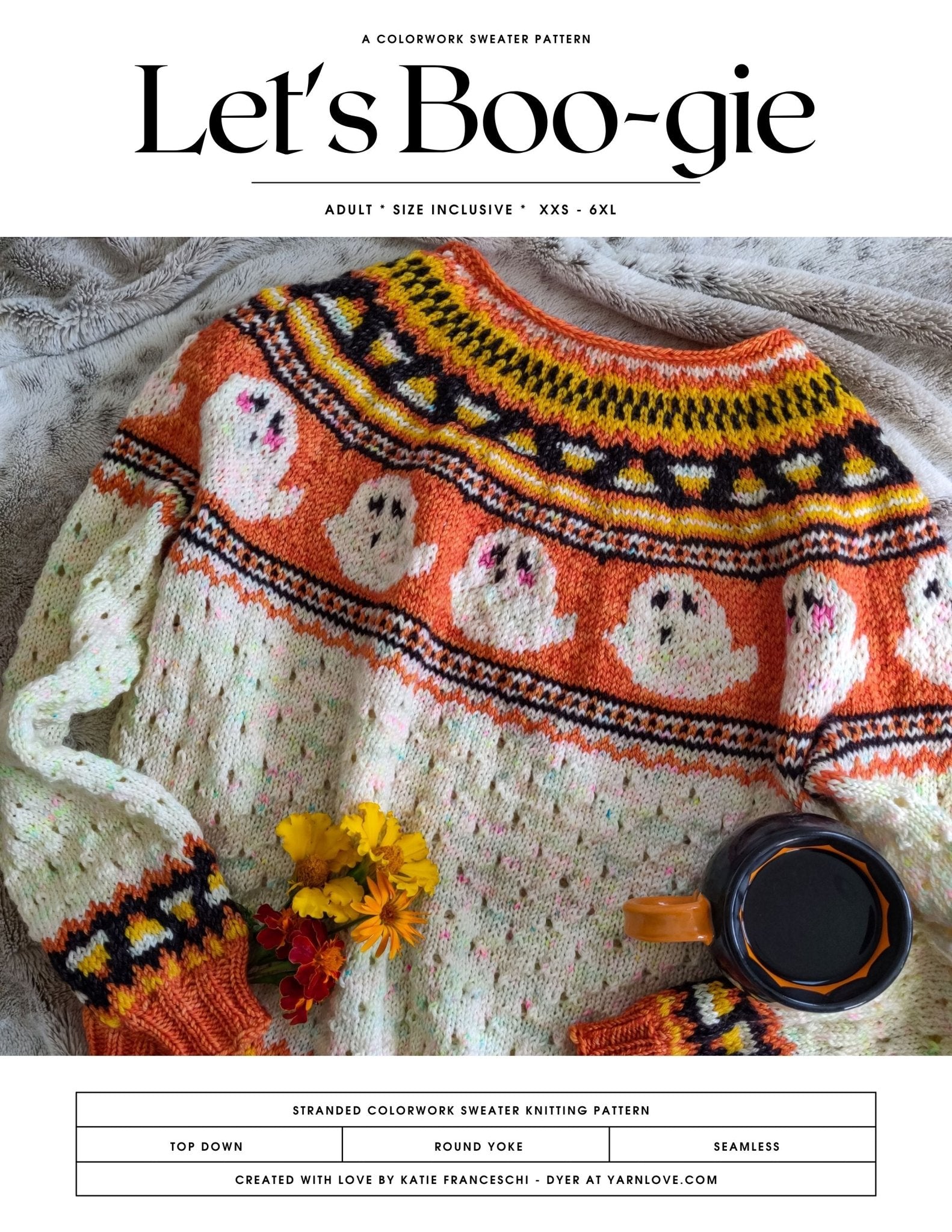 Let's Boo-gie Adult Sweater Pattern – Yarn Love