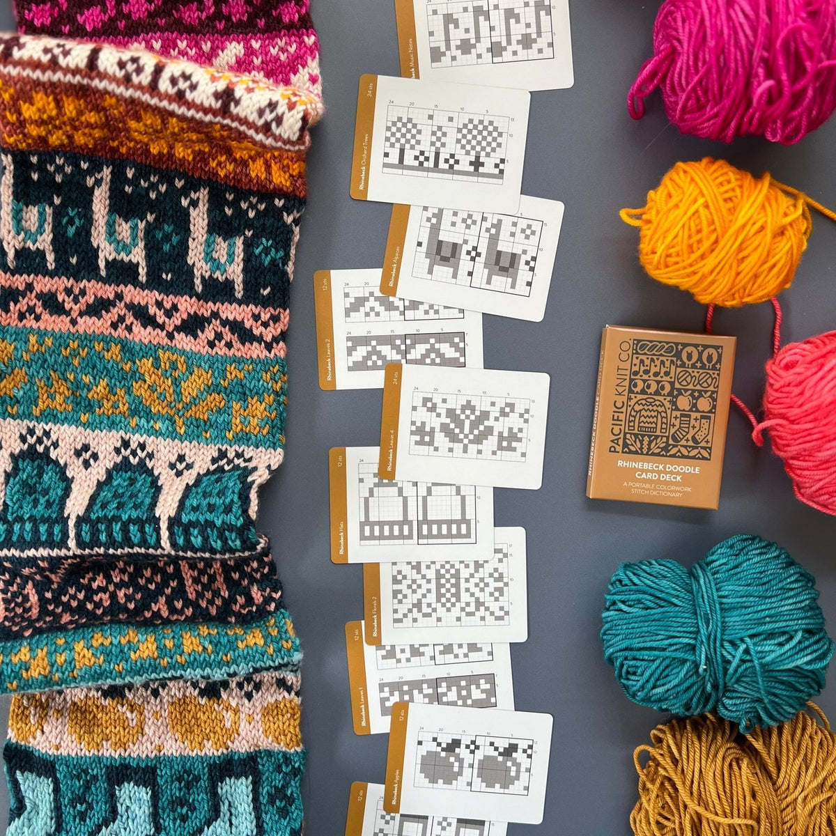 Rhinebeck Doodle Deck: Knitting Chart & Stitch Dictionary cards 