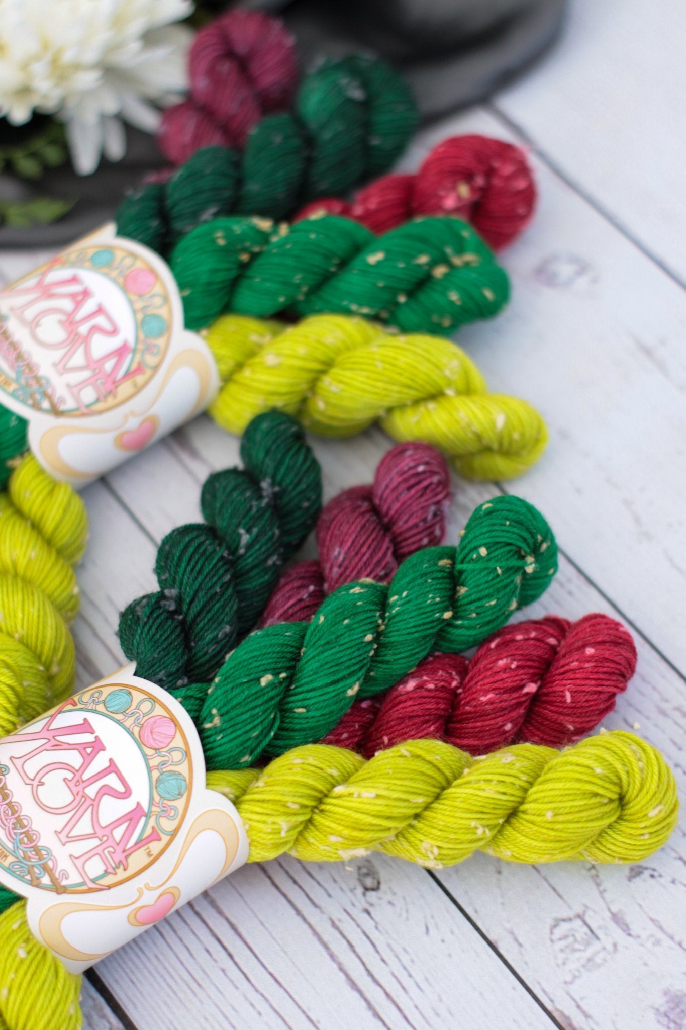 Snowball Fingering Festive Mini Skein - Yarn Love Yarn