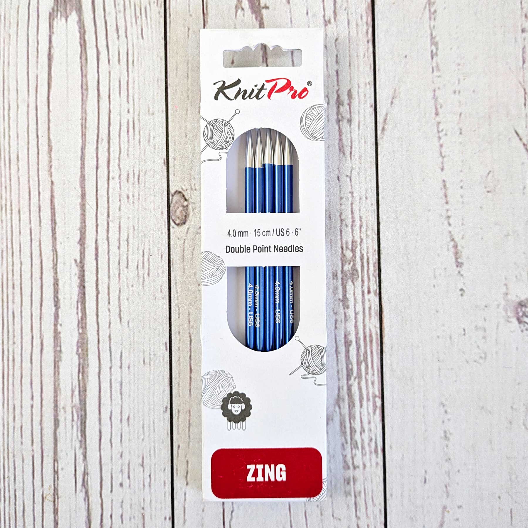 Zing Double Pointed Knitting Needles - 6" - Yarn Love needle