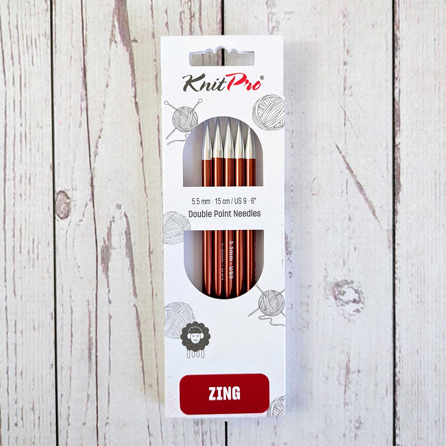 Zing Double Pointed Knitting Needles - 6