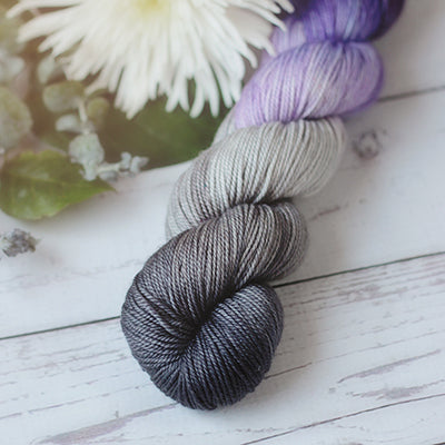 yarn hand dyed wool sock yarn purple