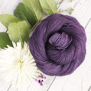 yarn hand dyed wool sock purple from yarn love