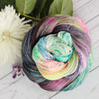 hand dyed yarn, merino wool, nylon, speckle dyed, 4 oz, handmade in the US by Yarn Love
